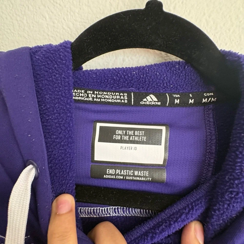 Adidas University of Washington Huskies Purple Gold Hoodie Mens Medium W Graphic